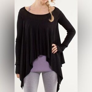 lululemon athletica Black Long-Sleeve Draped Sweater